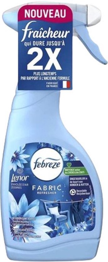 Lenor Febreze Textielverfrisser Spray - Zeebries | 1x 500ml | Verwijdert nare geuren