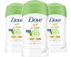 Dove Go Fresh Cucumber Green Tea Deodorant Stick - 3 x 40 ml - Voor De Gevoelige Huid - Deodorant vrouw voordeelverpakking