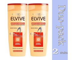 Duo pack-2 x -L’Oréal Paris Elvive Anti Haarbreuk Shampoo - 250 ml-3600523609680