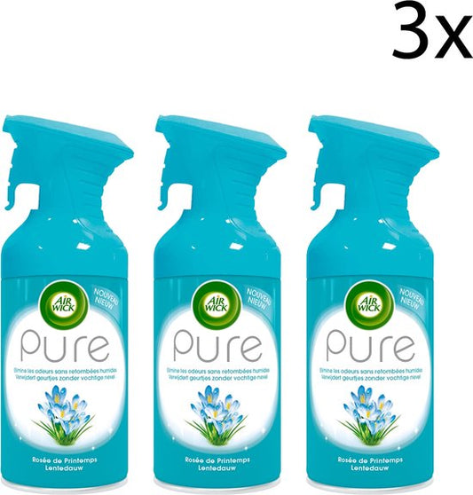 Air Wick - Luchtverfrisser - Spray - Lentedauw - 250ml x 3