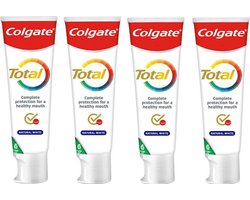 Colgate Total Natural White Whitening tandpasta - 4 x 75 ml - Voordeelverpakking