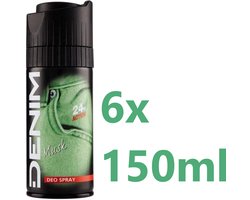 Denim Musk Deodorant spray 6 x 150 ml