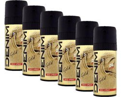 Denim Gold Deodorant spray 6 x 150 ml