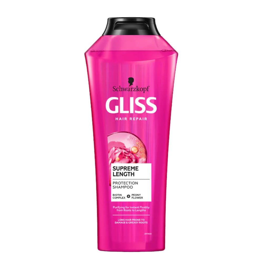 Gliss Kur - Shampoo - Supreme Length - Biotin Complex & Peony Flower - 400ml