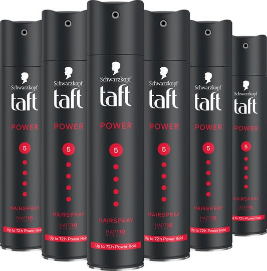 Taft Styling Hairspray Power - Haarstyling - Haarspray - Alle Haartypes - Voordeelverpakking - 6x 250ml