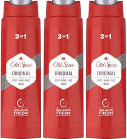 Old Spice 3in1 Douchegel - Original - 3 x 250 ml - NIEUW - Body / Hair / Face