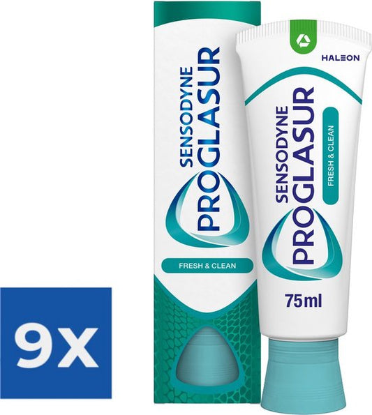 Sensodyne - Tandpasta - Pro Glasur - Fresh & Clean - 75ml x 9