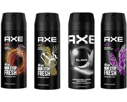 AXE Deodorant Spray - Voordeelverpakking MIX - Gold / Black / Musk / Excite - 4 x 150 ml Body Spray
