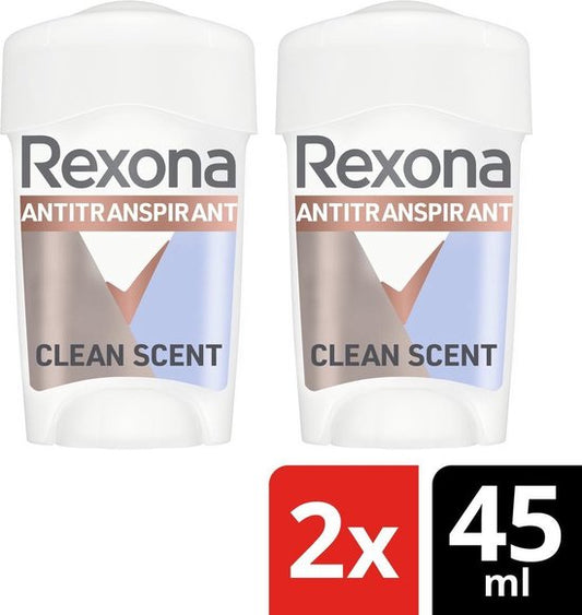 Rexona Maximum Protection - Deodorant - Stick - Clean Scent - 45ml x 2