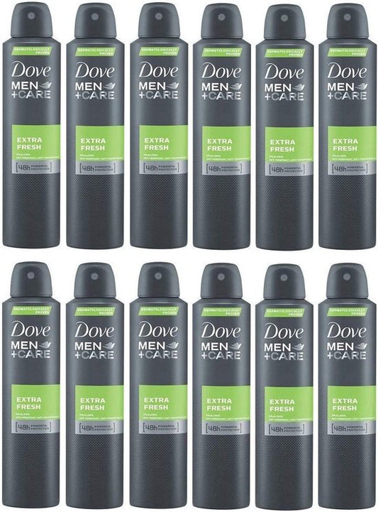 Dove Men+Care - Deodorant - Spray - Extra Fresh - 150ml x 12