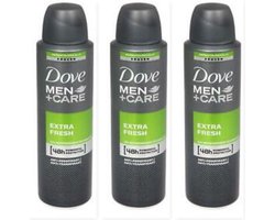 Dove Men+Care - Deodorant - Spray - Extra Fresh - 150ml x 3