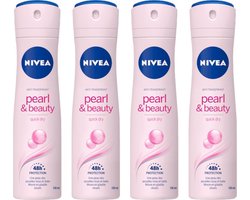 NIVEA Pearl & Beauty Deodorant Spray - Voordeelverpakking 4 x 150 ml