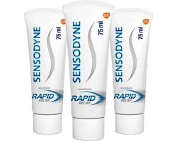 Sensodyne - Tandpasta - Rapid Relief - Whitening - 75ml x 3