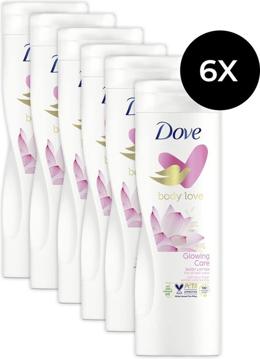 Dove Body Love Glowing Care Body Lotion - 6 x 400 ml