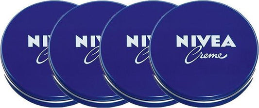 NIVEA - Crème in pot - 250 ml - Bodycrème - Blauw Blik - 4 stuks - voordeelverpakking