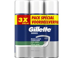 Gillette Series Gevoelige Huid - Scheerschuim - 250 ml - 3 stuks