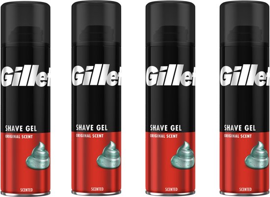 Gillette Normale Huid Scheergel Mannen - 4x200ml Voordeelverpakking