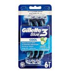 Gillette Blue3 - Scheermesjes - 3 Messen - Cool - 6 Stuks