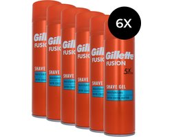 Gillette Fusion5 Ultra Moisturizing Scheergel Mannen - 6x200ml Voordeelverpakking