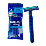 Gillette Blue II Plus - Scheermesjes - 2 Messen - Easy Grip - 4 Stuks