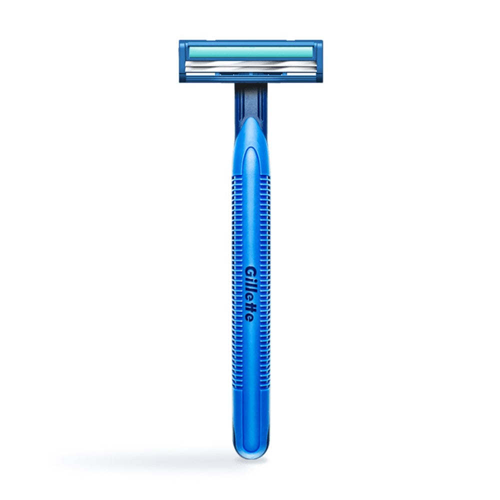Gillette Blue II Plus - Scheermesjes - 2 Messen - Easy Grip - 1 Stuk