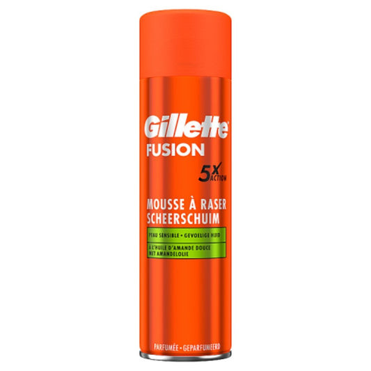 Gillette Fusion - Scheerschuim - 5xAction - Sensitive - 250ml