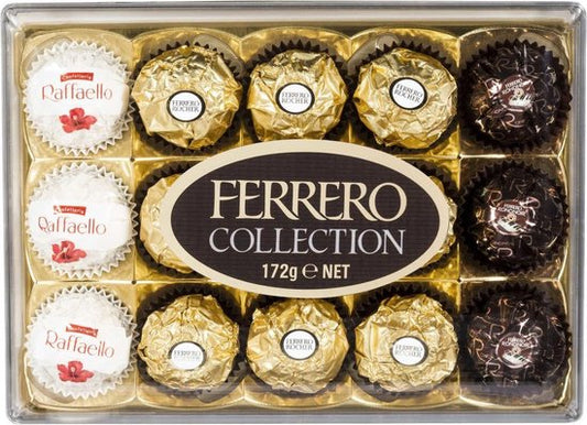 Ferrero Collection Chocolade 3x Noir - 9x Ferrero Rocher - 3x Raffaello - 172g
