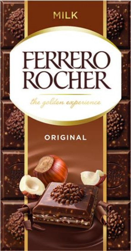 Ferrero Rocher Chocolade Reep Melk 90 gr