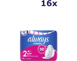 Always Classic - 16 x 9 stuks (144 stuks) - Voordeelverpakking - Maandverband
