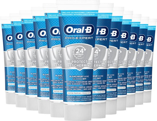 Oral B - Tandpasta - Pro-Expert - 24u Bescherming - Gezond Wit - Frisse Munt - 75ml x 12