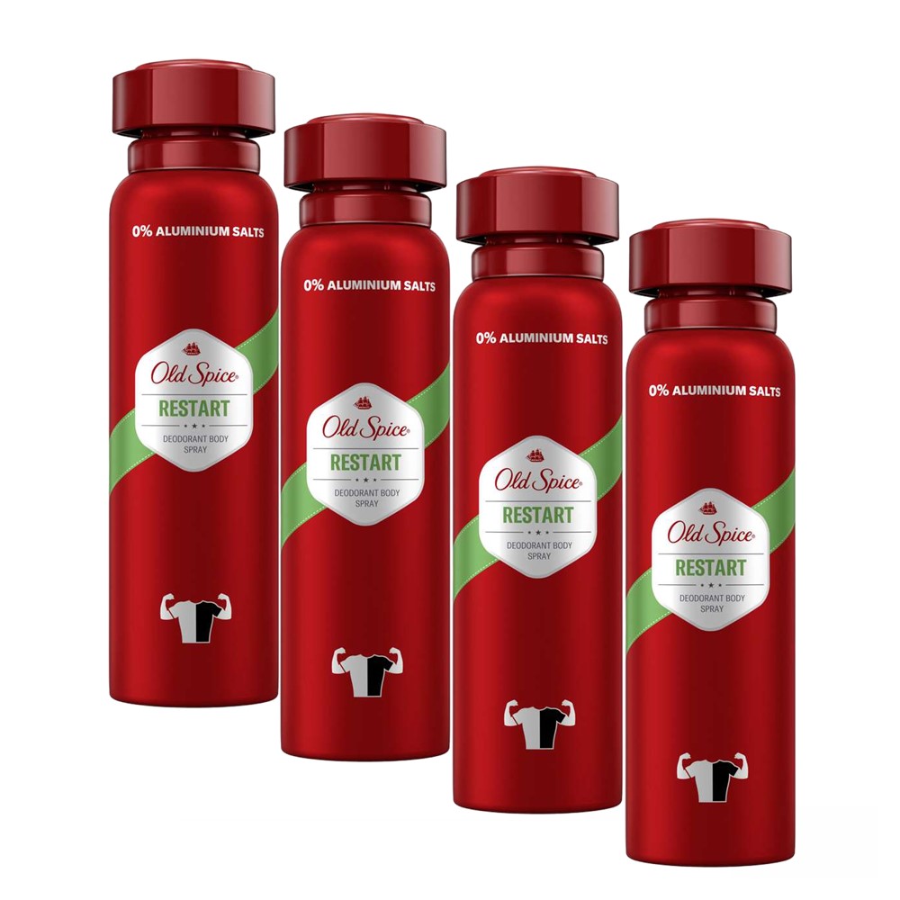 Old Spice - Deodorant - Spray - Restart - 4x150ml