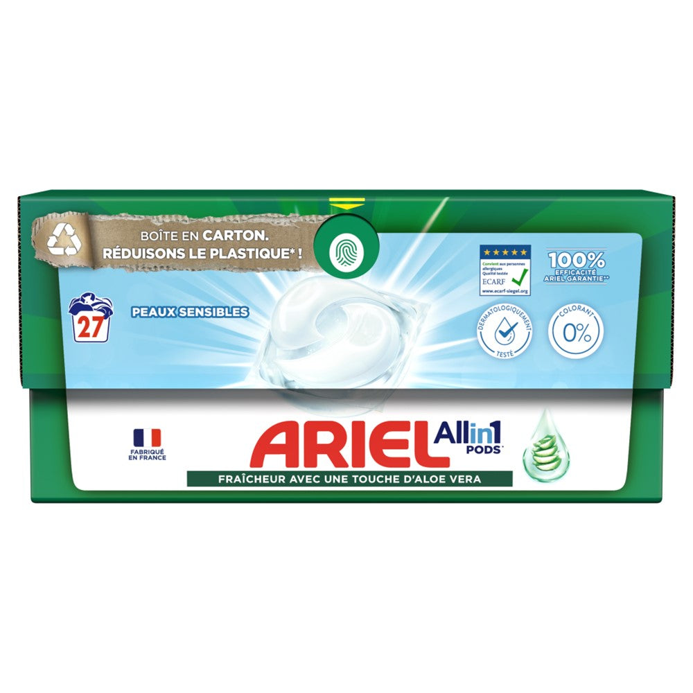 Ariel - Wasmiddel - Pods - All-in 1 Pods - Sensitive Aloe Vera - 27Wb/653,4g