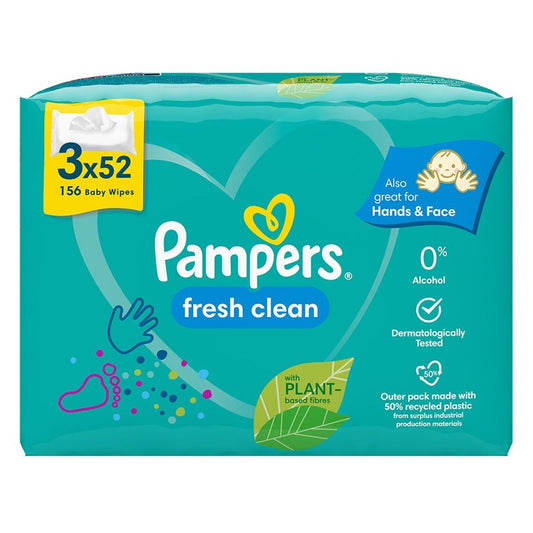 Pampers - Babydoekjes - Fresh Clean - 3x52 Stuks