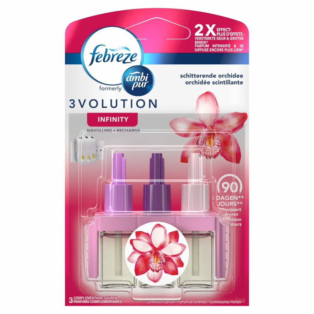 Ambi Pur - Luchtverfrisser - Navulling - 3 Volution - Schitterende Orchidee - 20ml