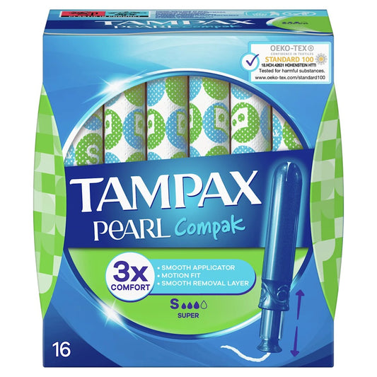 Tampax Compak - Tampons - 3 Super - Pearl - 3x Comfort - 16 Stuks