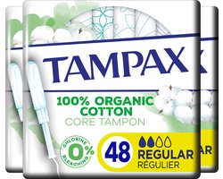 Tampax Cotton Protection Regular Met Inbrenghuls - Voordeelverpakking 48 stuks
