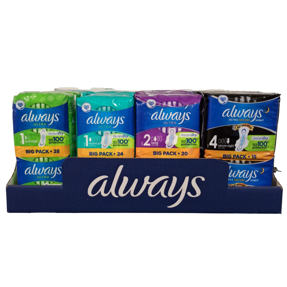 Always Ultra - Display - Maandverband - 5 Assortimenten - 17 Stuks