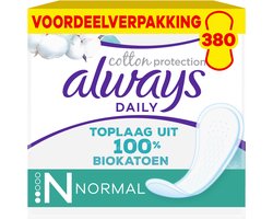 Always Dailies Cotton Protection Inlegkruisjes - Voordeelverpakking 10 x 38 stuks - Normal