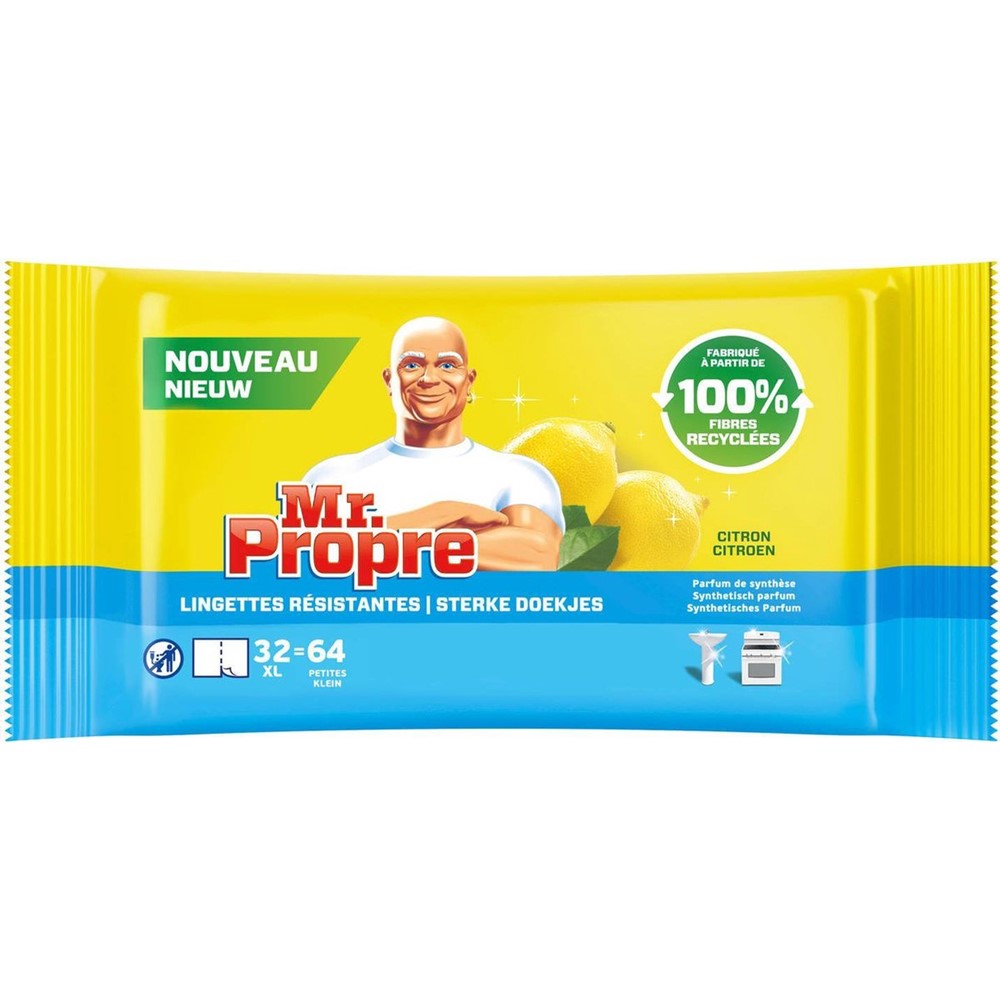 Mr.Propre - Allesreiniger - Doekjes - Lemon - 32 Stuks