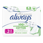 Always - Maandverband - 2 Long - Cotton Protection - 100% Hypoallergenic Cotton TopSheet - 10 Stuks