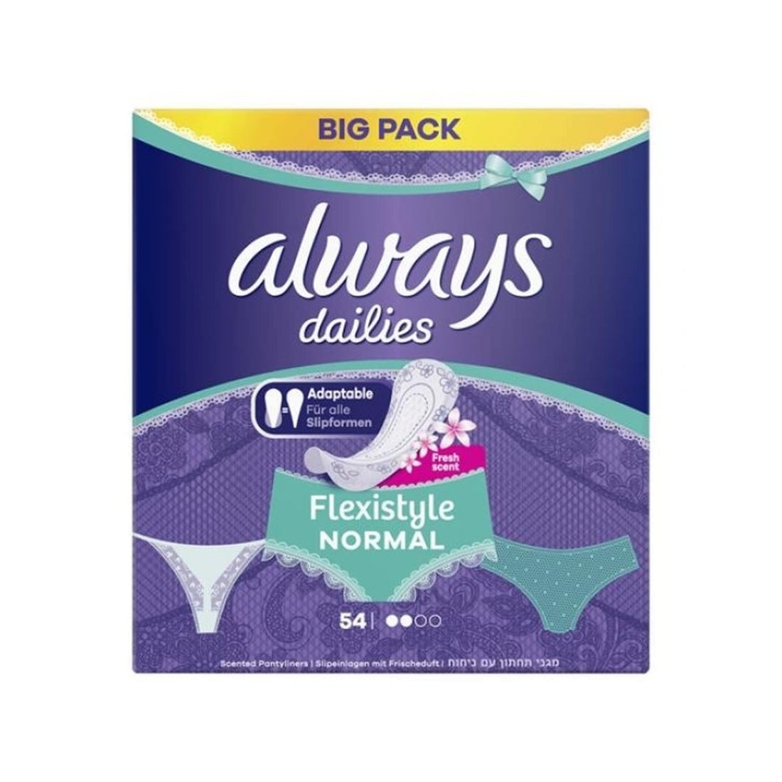 Always Dailies - Inlegkruisjes - Normal - Flexistyle - Fresh Scent - Big Pack - 54 Stuks