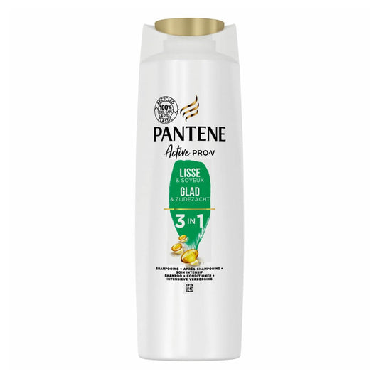 Pantene Active Pro-V - Shampoo - 3in1 - Glad & Zijdezacht - 225ml