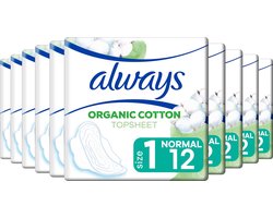 Always Cotton Protection Ultra Normal - Maat 1 - Voordeelverpakking 10 x 12 Stuks - Maandverband Met Vleugels