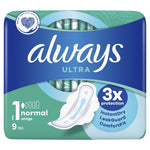 Always - Maandverband - 1 Normal Wings - Ultra Day - 3x Protection - 9 Stuks