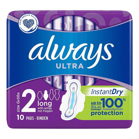 Always - Maandverband - 2 Long With Wings - 3xProtection - 10 Stuks