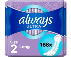 Always Ultra Long - Maat 2 - Voordeelverpakking 168 stuks - Maandverband