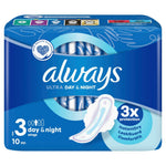 Always Ultra - Maandverband - 3 Day & Night - 3x Protection - 10 Stuks