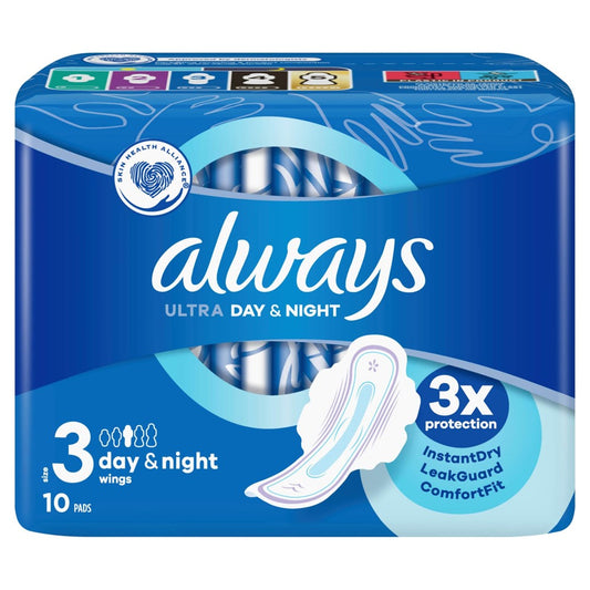Always Ultra - Maandverband - 3 Day & Night - 3x Protection - 10 Stuks