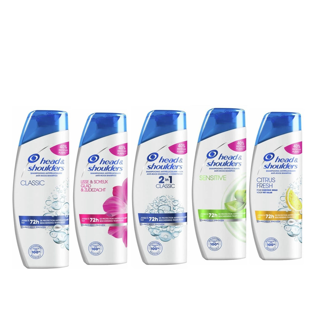 Head & Shoulders - Display - Shampoo - 5 Assortimenten - 285ml - 30 Stuks