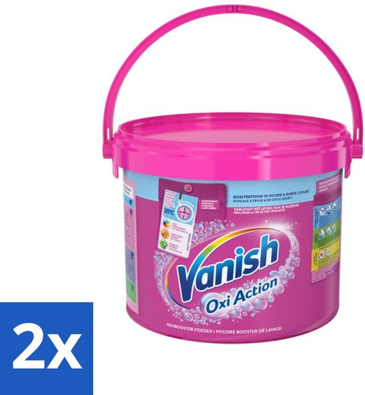 Vanish Oxi Action - Vlekkenverwijderaar - Wasbooster - Gekleurde Was - 2.7 Kg - Voordeelverpakking - 2 stuks